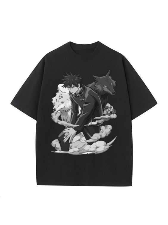 Black Cotton Anime tee